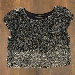 ALLSAINTS Hand Embellished Sequin Crop - US 6 / S